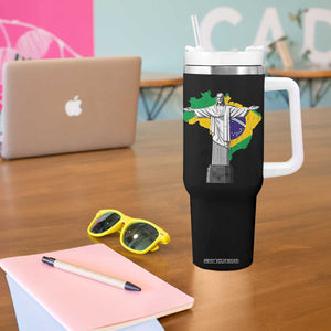 Brazilian Pride Christ the Redeemer Statue Latin America Brazil Map Tumbler With Handle TS11 Print Your Wear