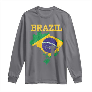 Brazilian Pride Christ the Redeemer Statue Latin America Long Sleeve Shirt TS11 Charcoal Print Your Wear