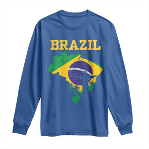 Brazilian Pride Christ the Redeemer Statue Latin America Long Sleeve Shirt TS11 Royal Blue Print Your Wear