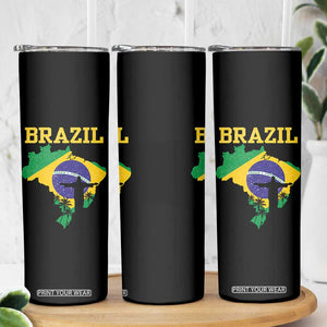 Brazilian Pride Christ the Redeemer Statue Latin America Skinny Tumbler TS11 Print Your Wear