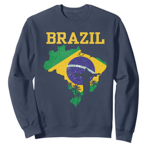 Brazilian Pride Christ the Redeemer Statue Latin America Sweatshirt TS11 Navy Print Your Wear