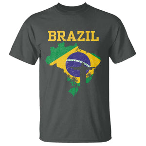 Brazilian Pride Christ the Redeemer Statue Latin America T Shirt TS11 Dark Heather Print Your Wear