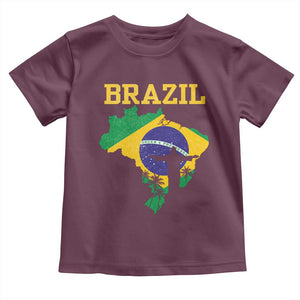Brazilian Pride Christ the Redeemer Statue Latin America Toddler T Shirt TS11 Maroon Print Your Wear