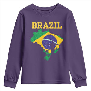 Brazilian Pride Christ the Redeemer Statue Latin America Youth Sweatshirt TS11 Purple Print Your Wear
