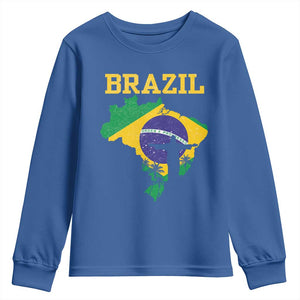 Brazilian Pride Christ the Redeemer Statue Latin America Youth Sweatshirt TS11 Royal Blue Print Your Wear