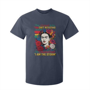 Frida Kahlo T Shirt For Kid They Whispered To Her You Cant Withstand The Storm TS11 Navy Print Your Wear
