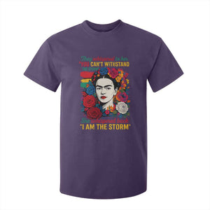 Frida Kahlo T Shirt For Kid They Whispered To Her You Cant Withstand The Storm TS11 Purple Print Your Wear