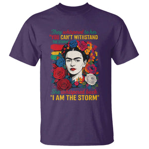 Frida Kahlo T Shirt They Whispered To Her You Cant Withstand The Storm TS11 Purple Print Your Wear