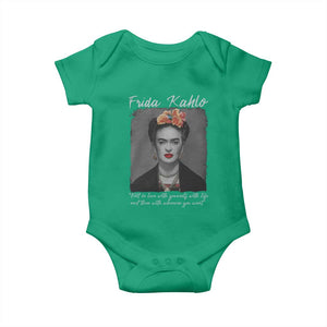 Frida Kahlo Baby Onesie Fall In Love With Yourself With Life And Then Whoever You Want TS11 Irish Green Print Your Wear