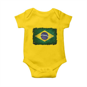 Brazilian Pride Latin America Vintage Brazil Flag Baby Onesie TS11 Daisy Print Your Wear
