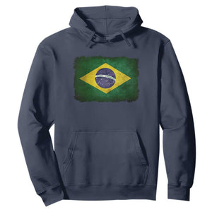 Brazilian Pride Latin America Vintage Brazil Flag Hoodie TS11 Navy Print Your Wear