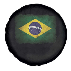 Brazilian Pride Latin America Vintage Brazil Flag Spare Tire Cover TS11 Print Your Wear