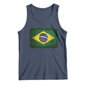 Brazilian Pride Latin America Vintage Brazil Flag Tank Top TS11 Navy Print Your Wear