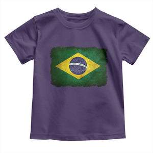 Brazilian Pride Latin America Vintage Brazil Flag Toddler T Shirt TS11 Purple Print Your Wear