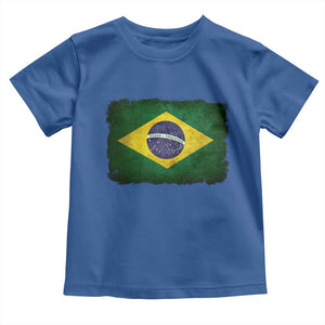 Brazilian Pride Latin America Vintage Brazil Flag Toddler T Shirt TS11 Royal Blue Print Your Wear