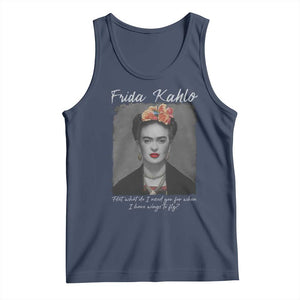 Frida Kahlo Tank Top Feet What Do I Need You For When I Have Wings To Fly TS11 Navy Print Your Wear