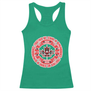 Indigenous Children Racerback Tank Top Together We Stand In Remembrance Unity Day Papoose Maple Leaf Native American TS11 Irish Green Print Your Wear