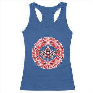 Indigenous Children Racerback Tank Top Together We Stand In Remembrance Unity Day Papoose Maple Leaf Native American TS11 Royal Blue Print Your Wear