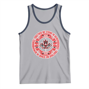 Indigenous Children Tank Top Together We Stand In Remembrance Unity Day Papoose Maple Leaf Native American TS11 Athletic Heather Navy Print Your Wear