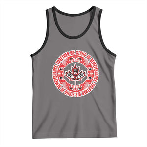 Indigenous Children Tank Top Together We Stand In Remembrance Unity Day Papoose Maple Leaf Native American TS11 Deep Heather Black Print Your Wear
