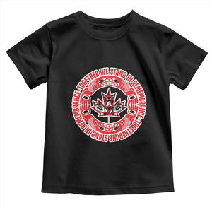 Indigenous Children Toddler T Shirt Together We Stand In Remembrance Unity Day Papoose Maple Leaf Native American TS11 Black Print Your Wear