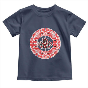 Indigenous Children Toddler T Shirt Together We Stand In Remembrance Unity Day Papoose Maple Leaf Native American TS11 Navy Print Your Wear