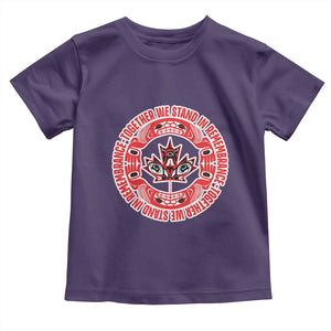 Indigenous Children Toddler T Shirt Together We Stand In Remembrance Unity Day Papoose Maple Leaf Native American TS11 Purple Print Your Wear