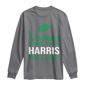 Kamala Supporter 2024 Long Sleeve Shirt Vegans For Harris Walz 2024 Veggies TS11 Charcoal Print Your Wear
