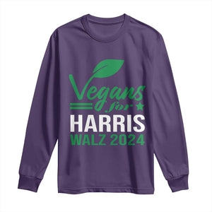 Kamala Supporter 2024 Long Sleeve Shirt Vegans For Harris Walz 2024 Veggies TS11 Purple Print Your Wear