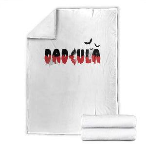 Halloween Couple Matching Throw Blanket Dadcula Couples Daddy Husband Vampire Bat Spider Web TS11 White Print Your Wear