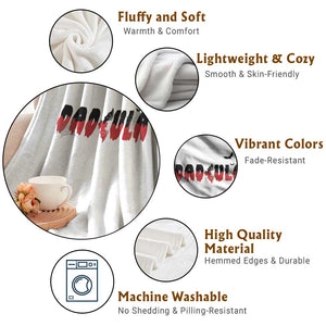 Halloween Couple Matching Throw Blanket Dadcula Couples Daddy Husband Vampire Bat Spider Web TS11 Print Your Wear