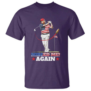Trump Supporter T Shirt Missed Me Again 0 2 Bullet Golf American Flag Presidential Election TS11 Purple Print Your Wear