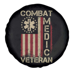 Combat Medic Veteran Spare Tire Cover Medical Military Vintage American Flag TS11 Print Your Wear