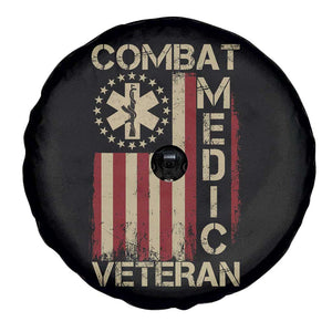 Combat Medic Veteran Spare Tire Cover Medical Military Vintage American Flag TS11 Print Your Wear