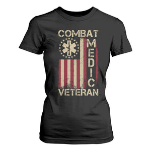 Combat Medic Veteran T Shirt For Women Medical Military Vintage American Flag TS11 Black Print Your Wear