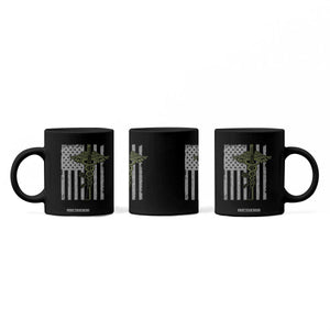 Combat Medic Soldier Coffee Mug Caduceus Vintage American Flag TS11 Print Your Wear