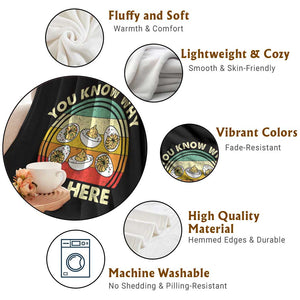 Funny Thanksgiving Deviled Eggs Throw Blanket You Know Why I Am Here Easter Day TS11 Print Your Wear