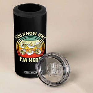 Funny Thanksgiving Deviled Eggs 4 in 1 Can Cooler Tumbler You Know Why I Am Here Easter Day TS11 Print Your Wear