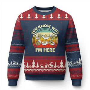 Funny Thanksgiving Deviled Eggs Ugly Christmas Sweater You Know Why I Am Here Easter Day TS11 Navy Red Print Your Wear