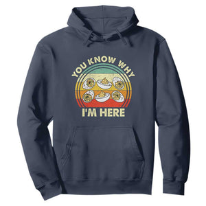 Funny Thanksgiving Deviled Eggs Hoodie You Know Why I Am Here Easter Day TS11 Navy Print Your Wear