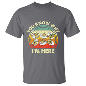 Funny Thanksgiving Deviled Eggs T Shirt You Know Why I Am Here Easter Day TS11 Charcoal Print Your Wear