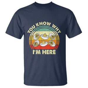 Funny Thanksgiving Deviled Eggs T Shirt You Know Why I Am Here Easter Day TS11 Navy Print Your Wear
