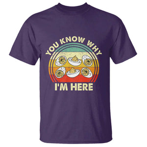 Funny Thanksgiving Deviled Eggs T Shirt You Know Why I Am Here Easter Day TS11 Purple Print Your Wear