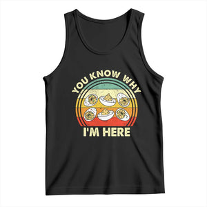 Funny Thanksgiving Deviled Eggs Tank Top You Know Why I Am Here Easter Day TS11 Black Print Your Wear