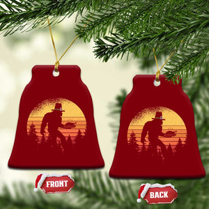 Bigfoot Pilgrim Turkey Pumpkin Thanksgiving Day Ceramic Ornament TS11 Print Your Wear