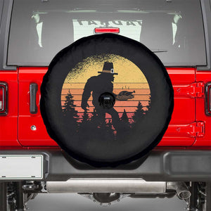 Bigfoot Pilgrim Turkey Pumpkin Thanksgiving Day Spare Tire Cover TS11 Black Print Your Wear