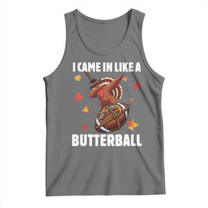 Funny I Came In Like A Butterball Tank Top Thanksgiving Dabbing Turkey TS11 Black Heather Print Your Wear