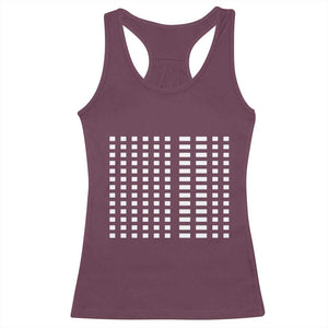 Six Seven 67 Morse Code Racerback Tank Top Subtle Secret Gen Alpha Meme TS11 Maroon Print Your Wear