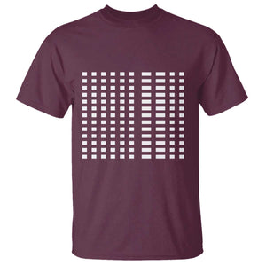Six Seven 67 Morse Code T Shirt Subtle Secret Gen Alpha Meme TS11 Maroon Print Your Wear