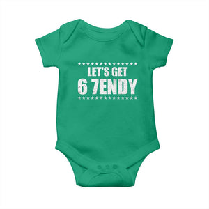 Lets Get Sendy 67 Six Seven Meme Alpha Slang Star Baby Onesie TS11 Irish Green Print Your Wear